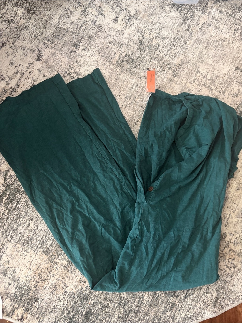 J. Jill Pure Jill Deep Teal Button-Front Pantsuit